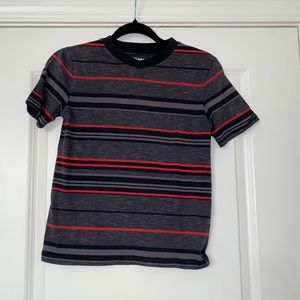 Boys Striped V-neck Short Sleeve